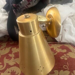 Mid-Century Brass Wall Sconce Light